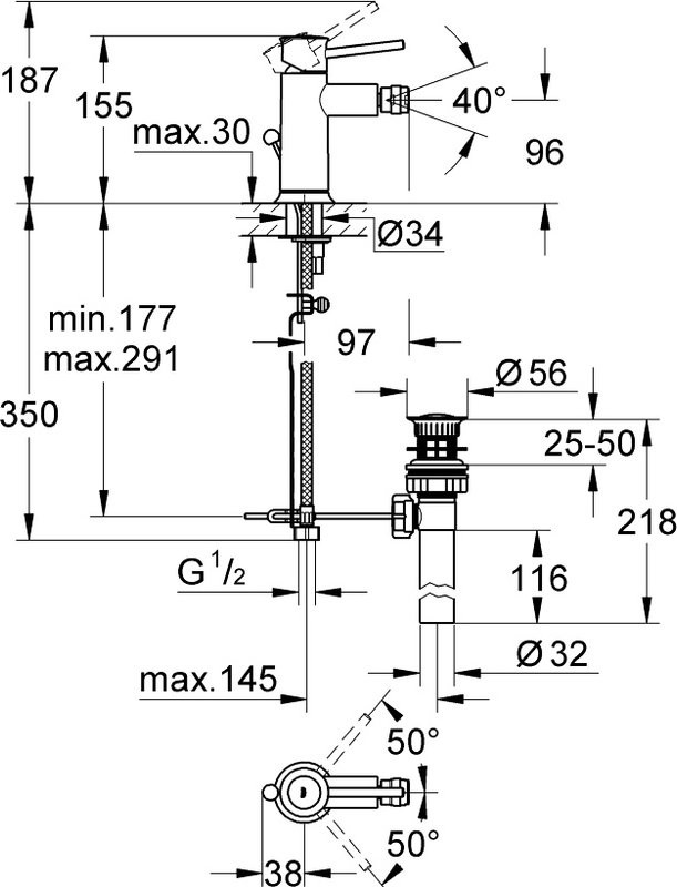 Смеситель для биде Grohe BauClassic 32864000