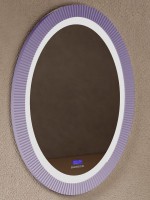 Зеркало Abber Stein AS6601Violett 60х80 см, с подсветкой, с bluetooth-плеером, фиолетовое