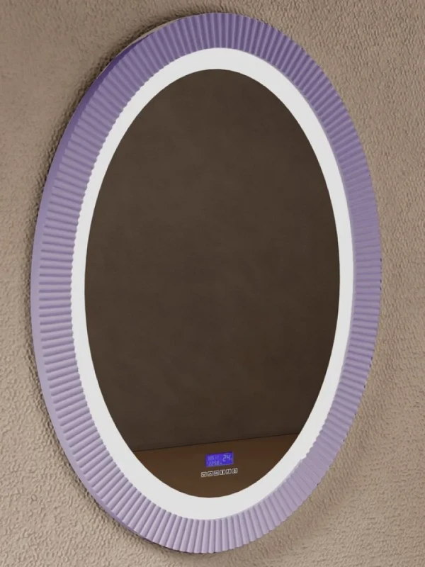 Зеркало Abber Stein AS6601Violett 60х80 см, с подсветкой, с bluetooth-плеером, фиолетовое