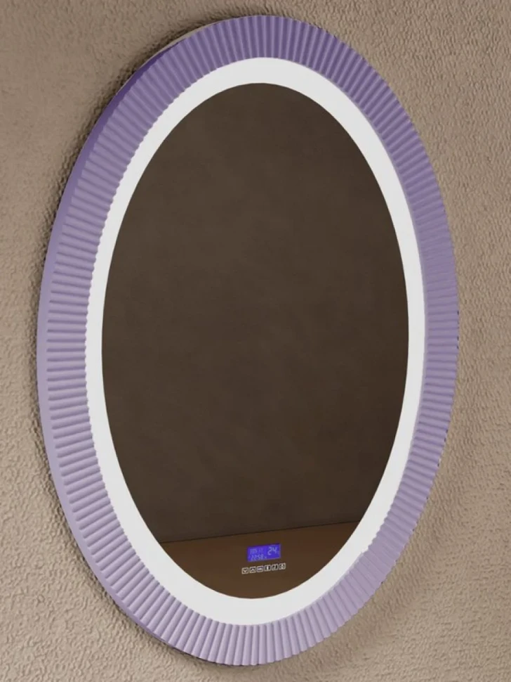 Зеркало Abber Stein AS6601Violett 60х80 см, с подсветкой, с bluetooth-плеером, фиолетовое