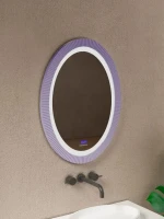 Зеркало Abber Stein AS6601Violett 60х80 см, с подсветкой, с bluetooth-плеером, фиолетовое