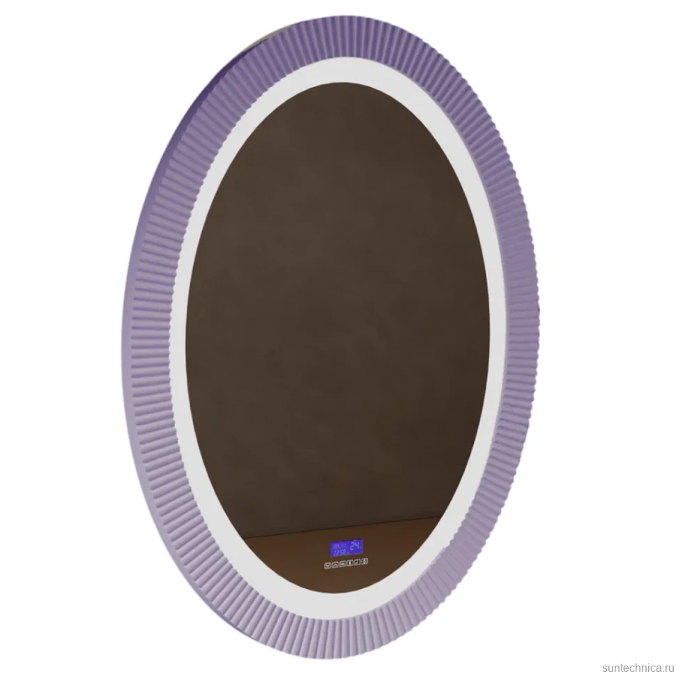 Зеркало Abber Stein AS6601Violett 60х80 см, с подсветкой, с bluetooth-плеером, фиолетовое