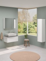 Шкаф пенал для ванной VitrA Nuo 35 глянцевый белый