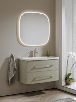 Тумба с раковиной Aqwella 5 stars Neringa 80 подвесная, шалфей зеленый