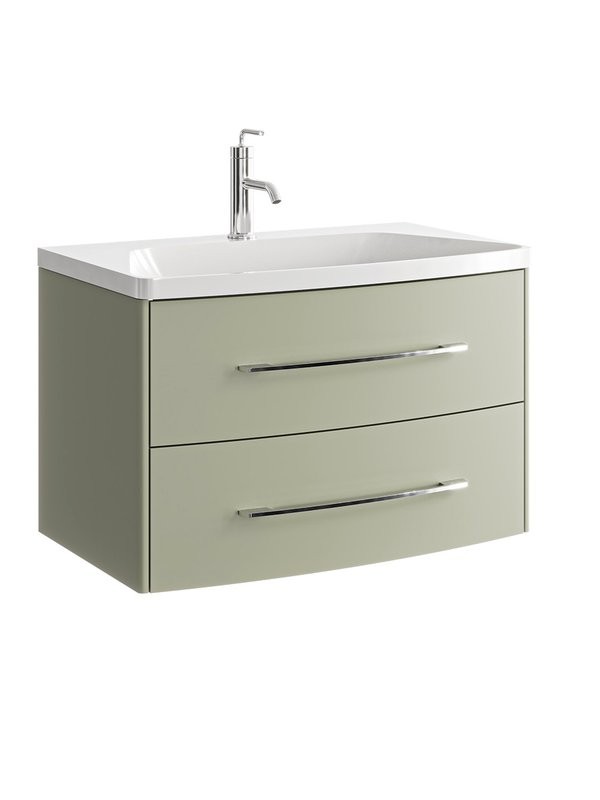 Тумба с раковиной Aqwella 5 stars Neringa 80 подвесная, шалфей зеленый