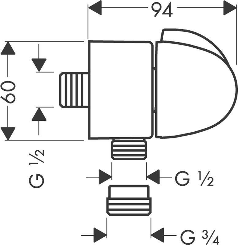 Шланговое подключение Hansgrohe Fixfit stop Fixfit Stop 27452000