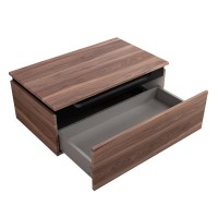 Мебель для ванной комнаты Cezares Slider 100 подвесная, 2 ящика, орех дымчатый