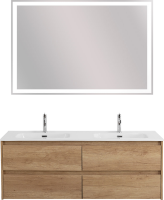 Мебель для ванной комнаты BelBagno Kraft 120 4 ящика. для двоих, rovere nebrasca nature