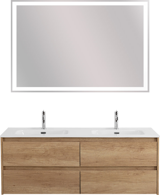 Мебель для ванной комнаты BelBagno Kraft 120 4 ящика. для двоих, rovere nebrasca nature