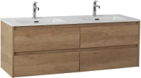 Мебель для ванной комнаты BelBagno Kraft 120 4 ящика. для двоих, rovere nebrasca nature