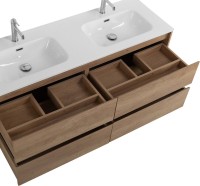 Мебель для ванной комнаты BelBagno Kraft 120 4 ящика. для двоих, rovere nebrasca nature