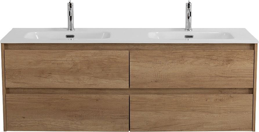 Мебель для ванной комнаты BelBagno Kraft 120 4 ящика. для двоих, rovere nebrasca nature