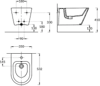 Биде подвесное KERAMA MARAZZI Plaza Modern PLM.bidet.02 Биде подвесное KERAMA MARAZZI Plaza Modern PLM.bidet.02