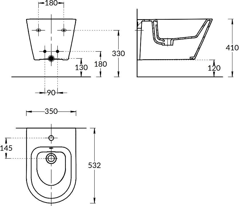 Биде подвесное KERAMA MARAZZI Plaza Modern PLM.bidet.02