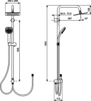 Душевая стойка Ideal Standard IdealRain cube IdealRain Cube A5862AA