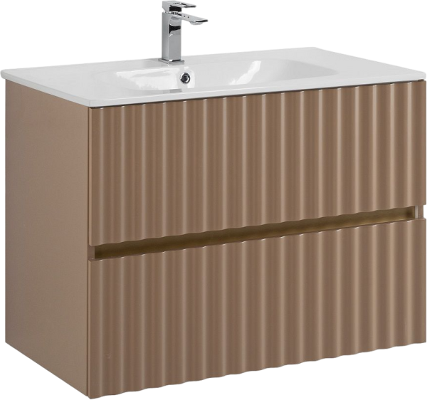Тумба под раковину Art&Max Elegant 80 подвесная, капучино матовая