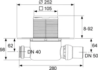 Душевой трап TECE Drainpoint S TECEdrainpoint S KDP-S120, с сифоном в комплекте