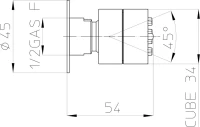 Душевая форсунка Bossini Cubic-Gom I00135 хром Душевая форсунка Bossini Cubic-Gom I00135 хром