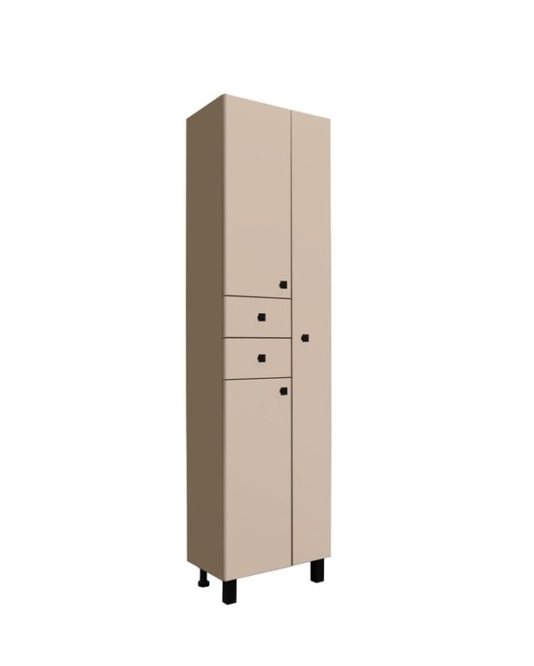 Шкаф-пенал для ванной Runo Эконом мебель 50 R какао