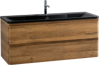 Мебель для ванной комнаты BelBagno Albano 120 подвесная, rovere rustico, черная матовая раковина