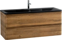 Мебель для ванной комнаты BelBagno Albano 120 подвесная, rovere rustico, черная матовая раковина