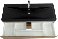 Мебель для ванной комнаты BelBagno Albano 120 подвесная, rovere rustico, черная матовая раковина