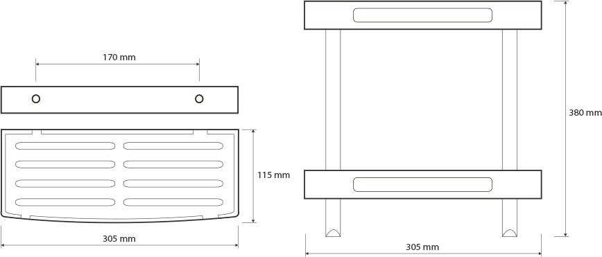 Полка Bemeta Cytro 102308241 2-ярусная