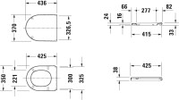 Унитаз подвесной Duravit Starck 3 2527090000 петли хром