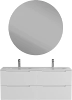 Мебель для ванной комнаты BelBagno Etna 120 для двоих, bianco lucido, раковина BB-8099-120-2