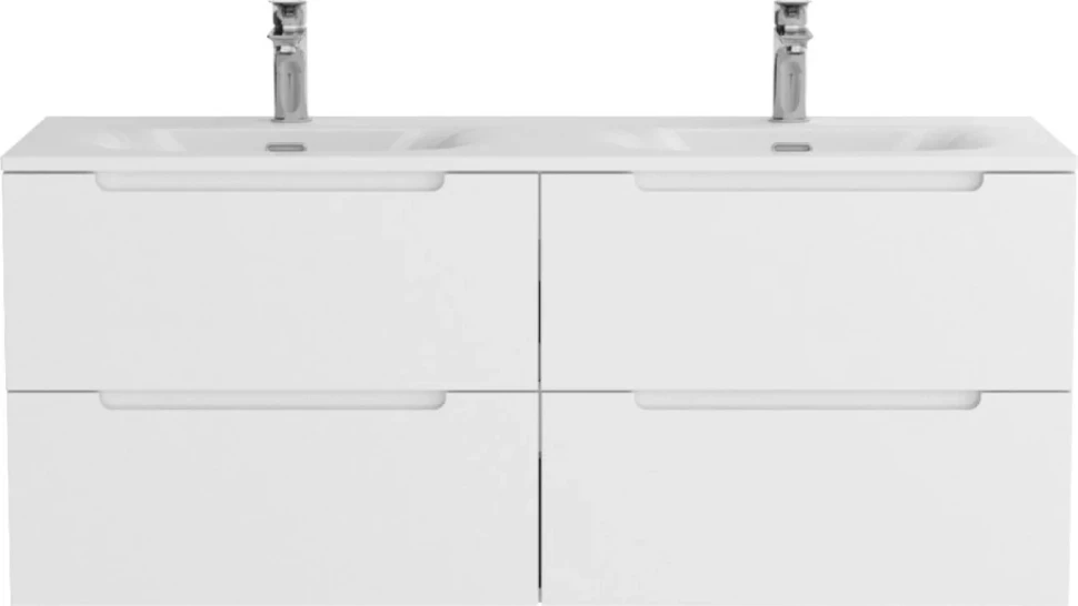 Мебель для ванной комнаты BelBagno Etna 120 для двоих, bianco lucido, раковина BB-8099-120-2