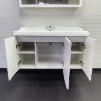 Тумба с раковиной Comforty Палини 100 подвесная, белый глянец