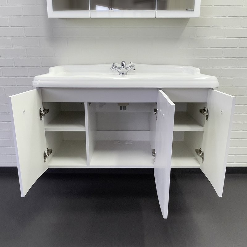 Тумба с раковиной Comforty Палини 100 подвесная, белый глянец