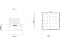 Душевой трап Boheme Smart Design 15x15 см, хром