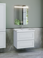 Мебель для ванной комнаты Caprigo Wales 70 матовая белая