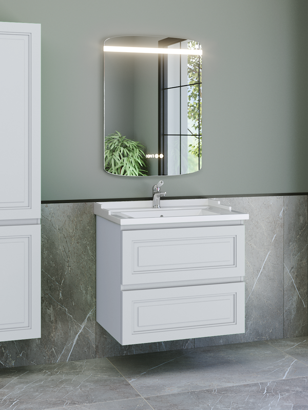 Мебель для ванной комнаты Caprigo Wales 70 матовая белая