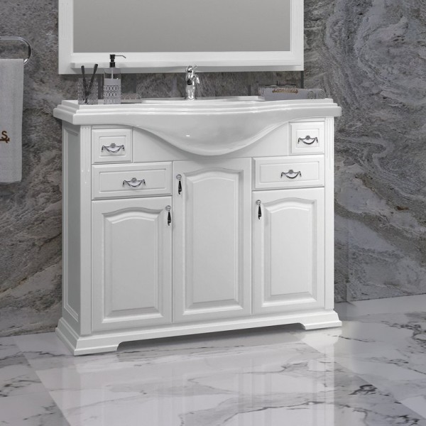 Тумба под раковину Opadiris Риспекто 100 белая матовая