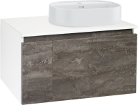 Тумба с раковиной Runo Бари 80 железный камень, раковина Nuovo 50