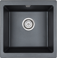 Комплект Мойка Paulmark Brilon PM104546-BLM черный металлик + Смеситель Potato P4077 P4077-19 графитно-черный