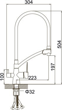 Комплект Мойка Paulmark Brilon PM104546-BLM черный металлик + Смеситель Potato P4077 P4077-19 графитно-черный