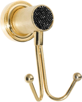 Крючок Boheme Royal Cristal Black Gold 10926-G-B двойной, золото