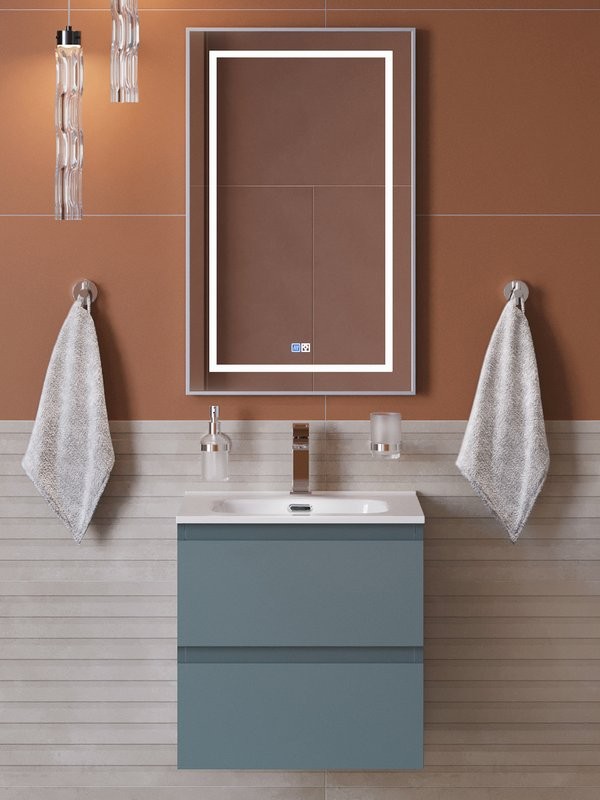 Тумба под раковину без столешницы BelBagno Kraft 39 50 подвесная, матовая голубая