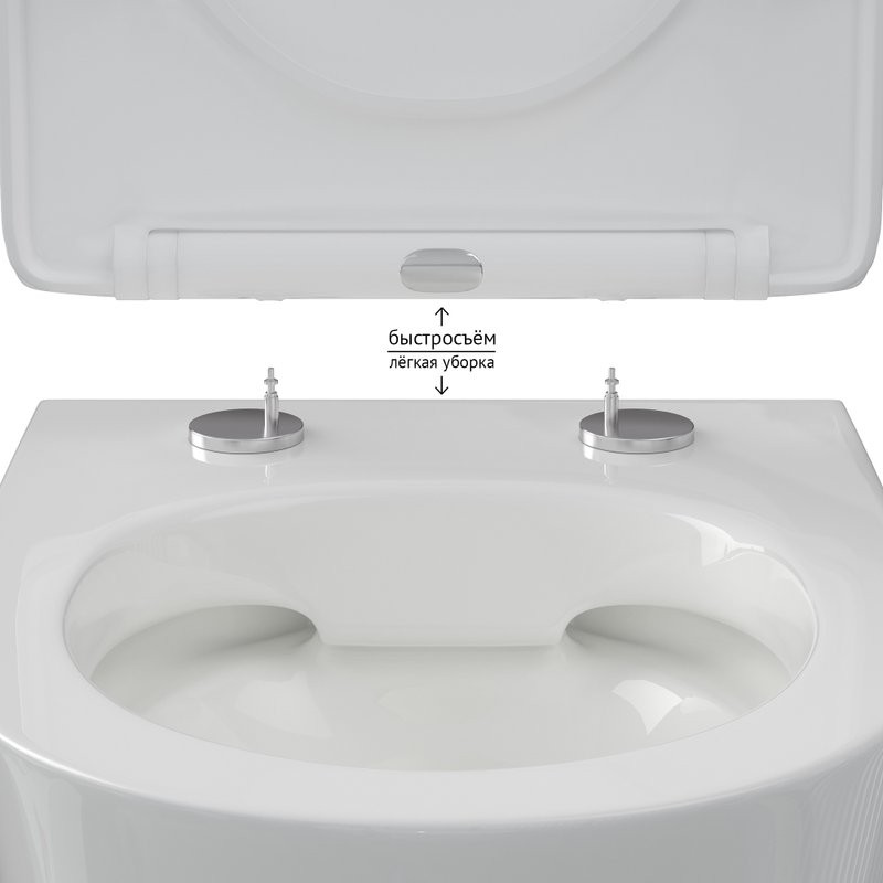 Унитаз подвесной Berges Vita Rimless 082255 белый, с микролифтом