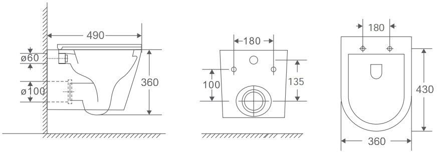 Унитаз подвесной Berges Vita Rimless 082255 белый, с микролифтом