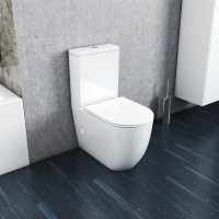 Унитаз-компакт напольный Teymi Lina T40103 с микрофлитом, безободковый, белый
