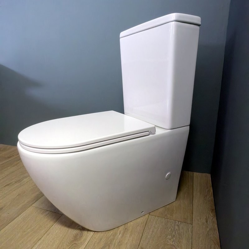 Унитаз-компакт напольный Teymi Lina T40103 с микрофлитом, безободковый, белый