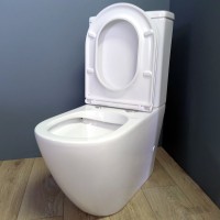 Унитаз-компакт напольный Teymi Lina T40103 с микрофлитом, безободковый, белый