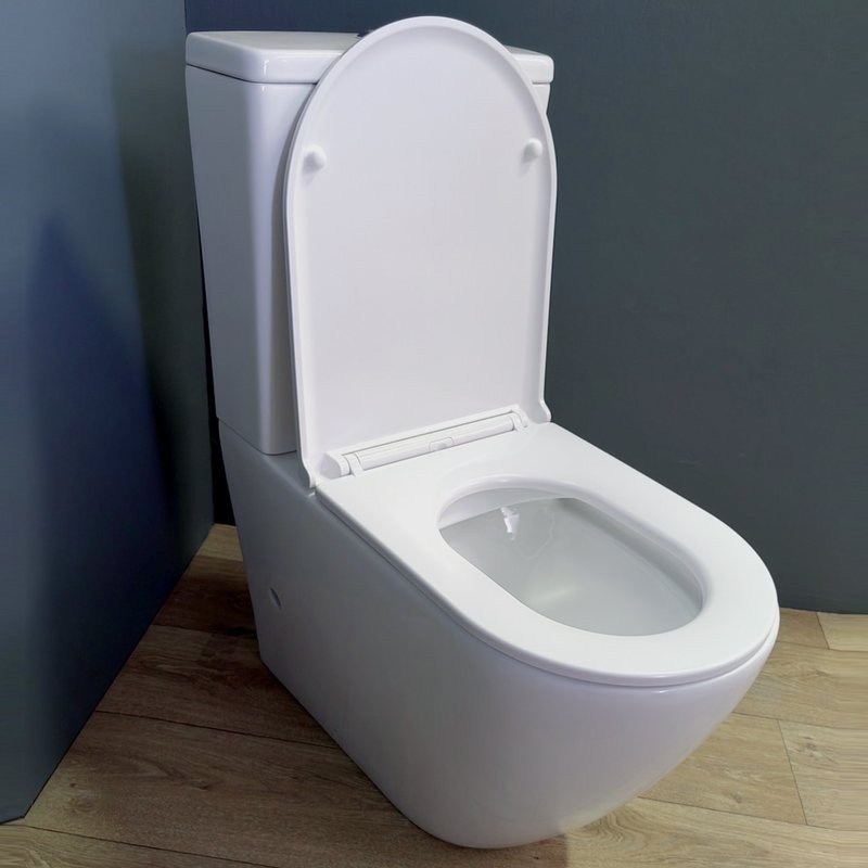 Унитаз-компакт напольный Teymi Lina T40103 с микрофлитом, безободковый, белый