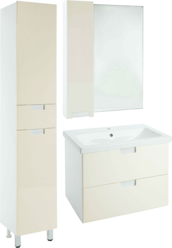 Зеркало Bellezza Пегас L 70 бежевое