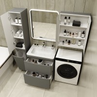 Тумба под раковину Style Line Бергамо Мини 70 Люкс Plus напольная, антискрейтч серая