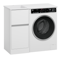 Тумба под раковину без столешницы Misty Ингрид 40 напольная, под стиральную машину, белая